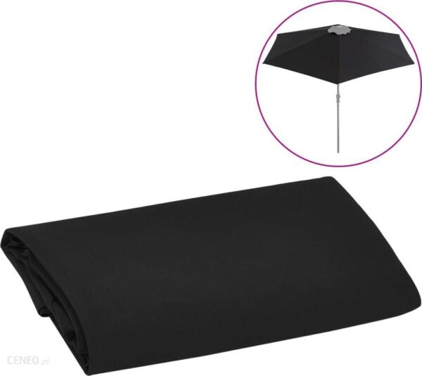Vidaxl Pokrycie Do Parasola Ogrodowego Czarne 300cm