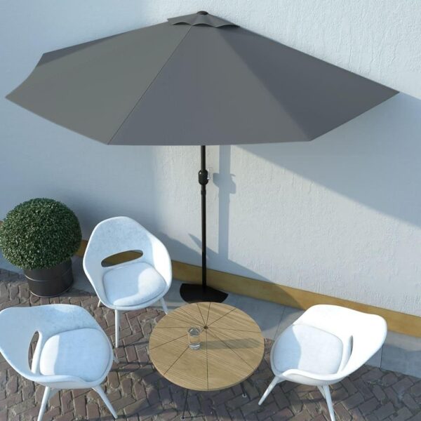 Vidaxl Półparasol Balkonowy Na Słupku Z Aluminium