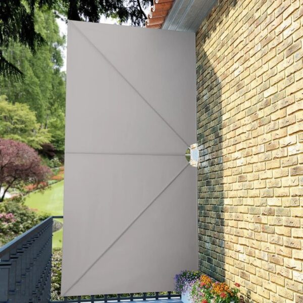 Vidaxl Składany Parawan Tarasowy Kremowy 400X200cm