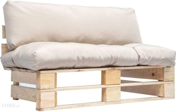 Vidaxl Sofa Ogrodowa Z Palet Z Piaskowymi Poduszkami Sosna