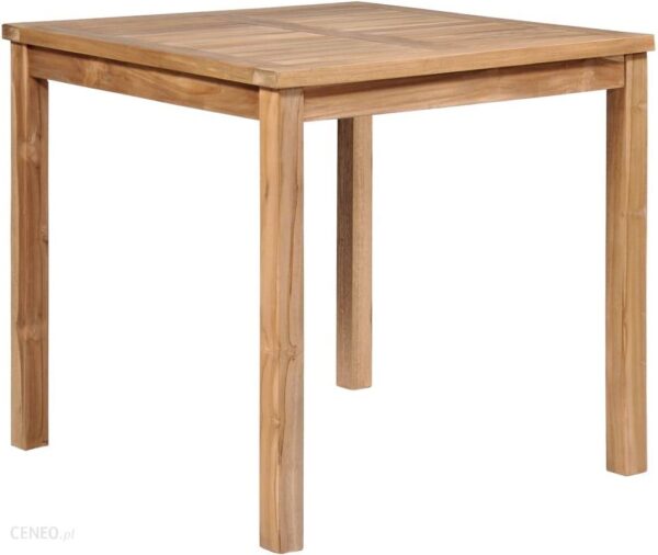 Vidaxl Stół Do Ogrodu Lite Drewno Tekowe 80X80X77 Cm