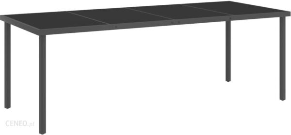 Vidaxl Stół Jadalniany Do Ogrodu Antracyt 220X90X75 cm Stal I Szkło