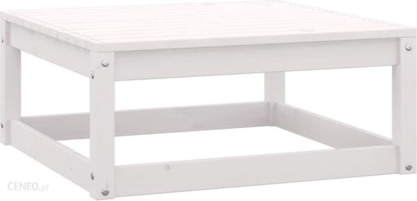 Vidaxl Stołek Ogrodowy 70X70X30cm Biały Lite Drewno Sosnowe