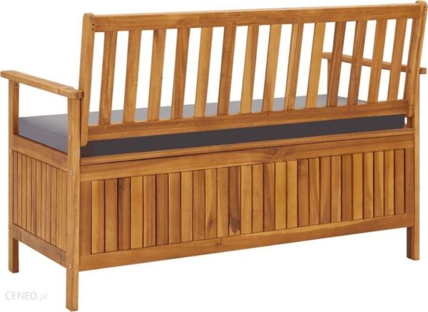 Vidaxl Vidaxl Ławka Ogrodowa Ze Schowkiem 120cm Lite Drewno Akacjowe