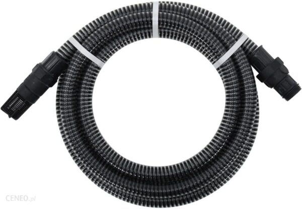 Vidaxl Wąż Ssący Ze Złączami Z Pvc 10m 22mm Czarny