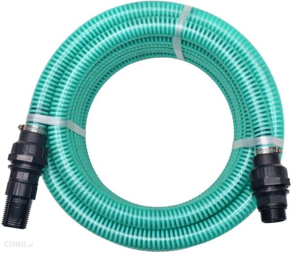 Vidaxl Wąż Ssący Ze Złączkami 10M 22Mm Zielony