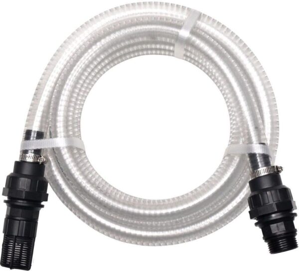 Vidaxl Wąż Ssący Ze Złączkami 7M 22Mm Biały
