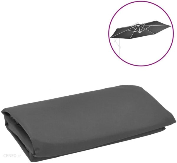 Vidaxl Zamienne Pokrycie Parasola Ogrodowego Antracytowe 350cm