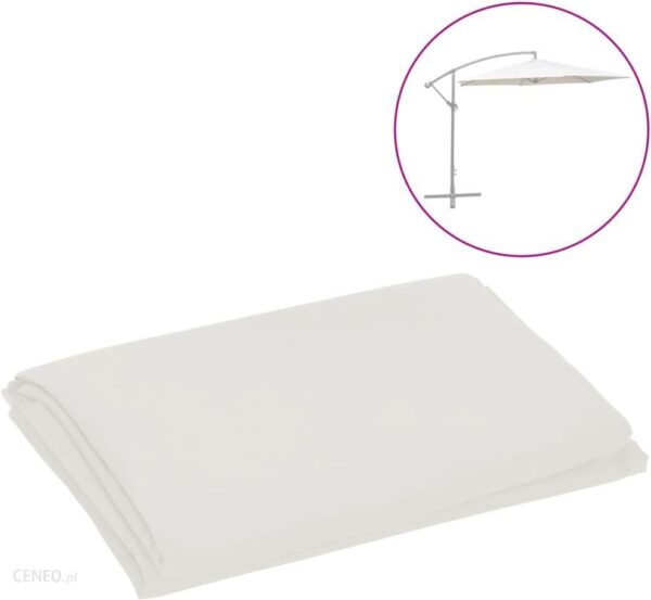 Vidaxl Zamienne Pokrycie Parasola Ogrodowego Piaskowa Biel 300cm
